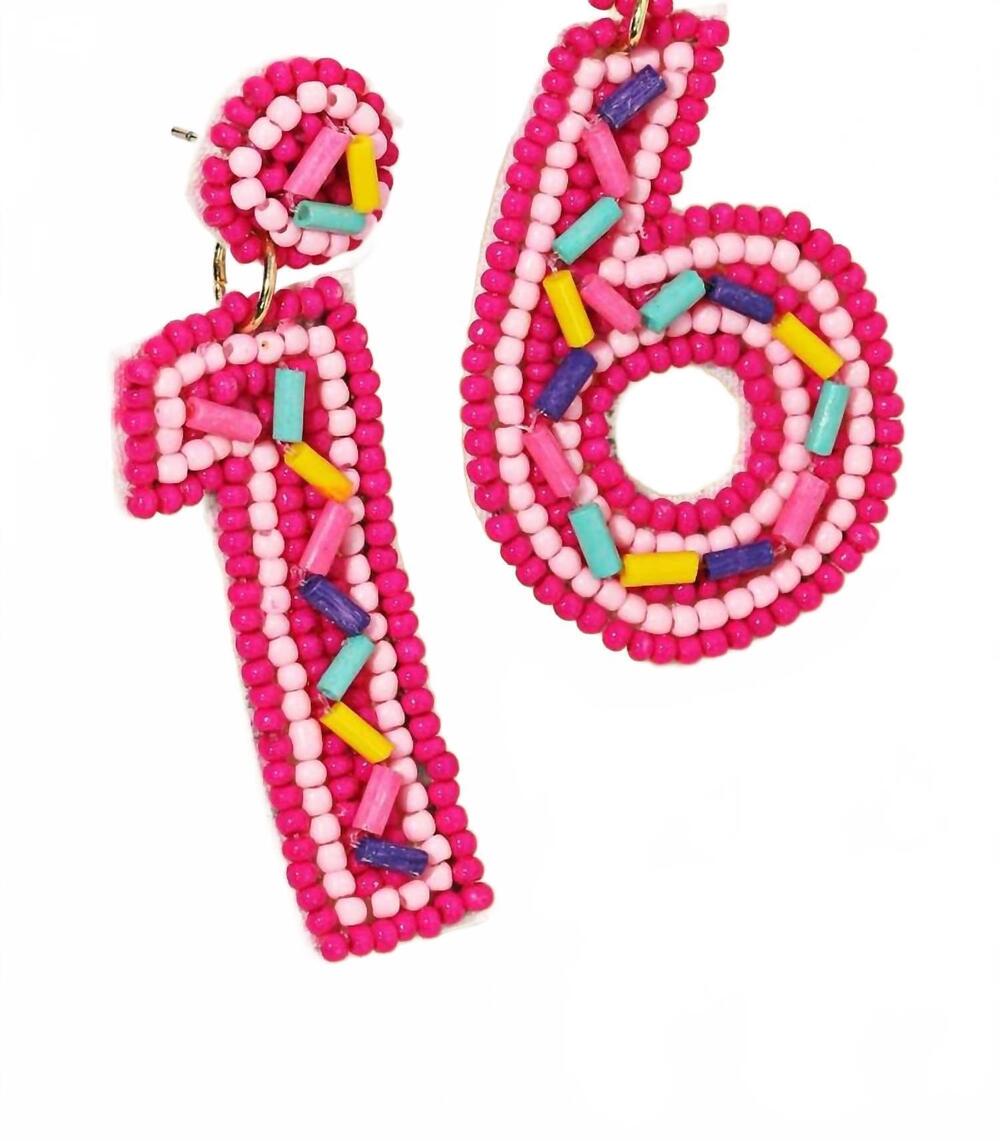 NEW ANARCHY STREET women's sweet sixteen birthday earrings in fu